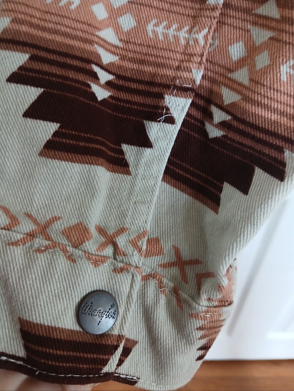 Wrangler Women's Aztec Print Jacket in Cream & Brown Southwestern Country  Boho - Picture 8 of 9